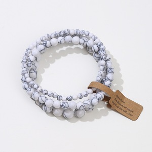 Hot Trendy Cute 3pcs Crystal Energy Bracelet Set 4/6/8mm Gemstone <strong>Beads</strong> Handmade Healing Elastic Stone Bracelet Couples Buddhism - Product Image 5