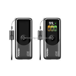 Новейший дизайн 65 Вт Быстрая зарядка TFT цветной экран Power Bank 10000 мАч выдвижной кабель и портативный голод с вилкой переменного тока - Product Image 6