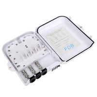Boîtier FTTH 8 cœurs noir et blanc, boîtier de terminaison de fibre optique ODP FTB avec câble non coupé, boîtier NAP 3 entrées 8 sorties, mini boîtier de répartition PLC