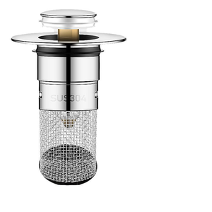 Pop up Bathroom <b>Sink</b> Drain <b>Strainer</b> Hair Catcher Stainless Steel Basin Drain Filter for Bathroom - Product Image 3