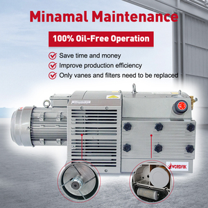 Wordfik VD160 150mbar 5.5kW 160m3/h Pompe à vide à palettes rotatives sèches sans huile pour extraire l'évacuation Dégazage Pick and Place - Product Image 4