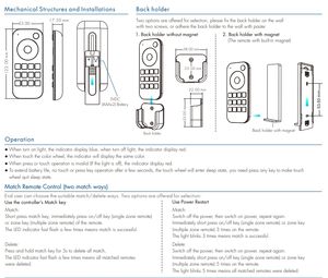 SKYDANCE RT8C 8 zone alimentato a batteria CCT Touch Wheel RF Remote dimmer per Controller LED a doppio colore - Product Image 4