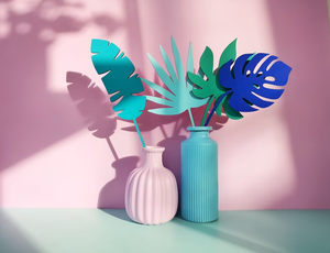 Foglie <span class=keywords><strong>di</strong></span> legno tropicali tagliate al Laser per la decorazione della scuola materna della casa Boho - Product Image 3