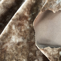 Tissu 100% polyester tissé en velours effet fleur de glace pour rideaux, vêtements, coussins et canapés