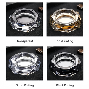 Posacenere di vetro con Logo personalizzato di lusso in cristallo tagliato a mano - Product Image 5