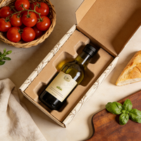 Boîte d'expédition en carton rigide personnalisée pour bouteille d'huile d'olive verte, boîte cadeau de luxe pour huile d'olive avec insert personnalisé pour bouteille