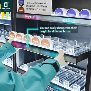 Puerta de cristal con Control remoto de apertura automática, tienda de humo de Metal, estante para cigarrillos, estante de exhibición de tabaco con <span class=keywords><strong>luz</strong></span> Led, pantalla publicitaria superior - Product Image 6
