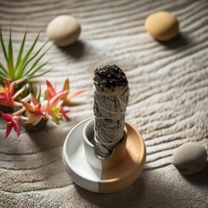 Soporte para Salvia para quemar Salvia blanca, bote para manchas, quemador de paquete de salvia, quemador de incienso de cerámica, soporte para quemar manchas de Palo Santo - Product Image 5