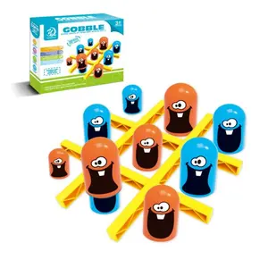 2 jugadores Tic Tac Toe Big Eat Small Gobble juego de mesa competición interactiva para padres e hijos juegos de fiesta juguetes para niños