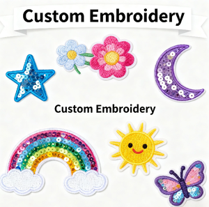 Tùy chỉnh thêu sequin Gat pwo âm nhạc thư vá, tùy chỉnh <span class=keywords><strong>sequined</strong></span> thêu các bản vá lỗi thích hợp cho quần áo và mũ - Product Image 3