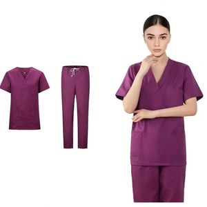 Stylish Hospital <b>Uniforms</b> Moisture Wicking Unisex <b>Scrub</b> Set Wholesale - Product Image 2