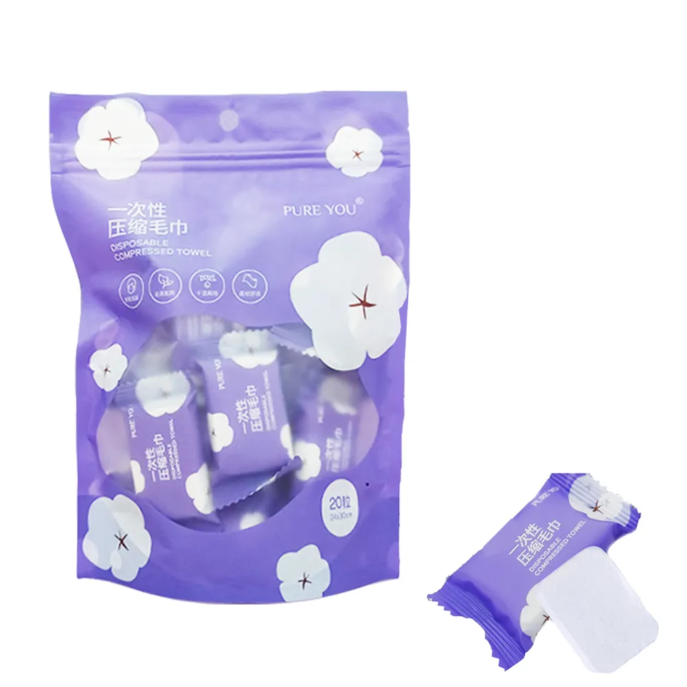 Factory Price Wholesale Portable UltraSoft Cotton Magic Towel Disposable Facial Towel Mini Compressed Towel