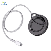 ETECH 15W pour chargeur sans fil premium, port Type-C pour écouteurs, compatible avec tous les véhicules, support de charge (2024)
