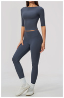 Pantalon de yoga et de pilates Sage Technology en spandex/nylon, couleur unie, anti-transpiration, taille haute, longueur mollet, avec taille élastique