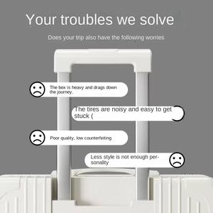 大容量女性用男性用ユニバーサルホイールトロリーケース新しいインターネット有名人レザーパスワードボックス学生のための荷物 - Product Image 3