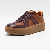 Chaussures plates à plateforme bicolores pour femmes