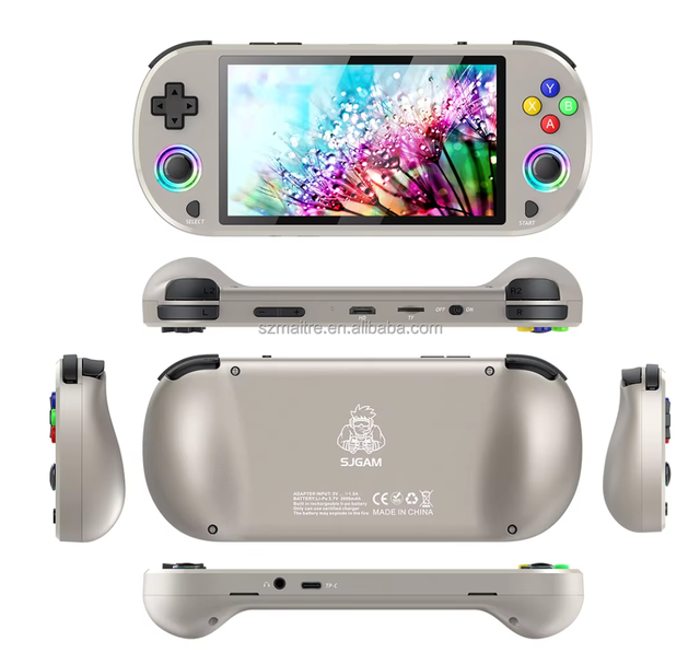 Hot Sell M22pro Retro Video Handheld Game Console 5Inch HD IPS Screen Support WI-FI Linux System Luminous Remote Sensing Playing