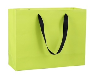 Bolsa de embalaje de papel de regalo de superficie estampada en caliente de color personalizado al por mayor de alta calidad - Product Image 6