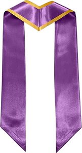 Estola <span class=keywords><strong>de</strong></span> Honor <span class=keywords><strong>de</strong></span> graduación morada unisex para adultos extremo clásico con adorno dorado <span class=keywords><strong>de</strong></span> 72 "<span class=keywords><strong>de</strong></span> largo - Product Image 2