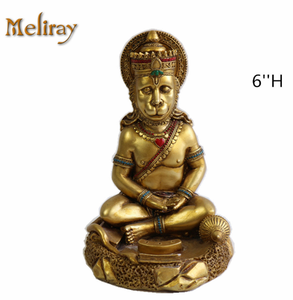 Ornements sculptés en résine de style sud-est asiatique transfrontalier, représentant le Dieu singe Hanuman, le Bouddha indien et l'éléphant, objets décoratifs artisanaux - Product Image 3