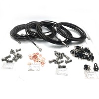 Tuyau de frein hydraulique avant en acier inoxydable résistant à la corrosion 1/8" SAE J1401 pour moto tout-terrain, VTT, quad, karting, moto