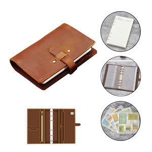 Custom Logo Genuine <b>Leather</b> Travel Notebook Refillable Journal Handmade Vintage Notebook - Product Image 2