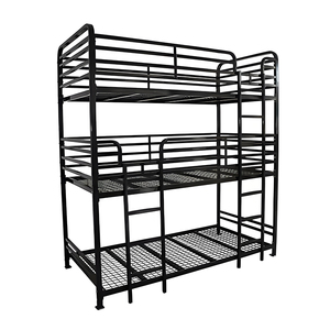 Fabrieksprijs Dubbele Triple School Slaapzaal Decker Metaal Staal Student Ijzeren Stapelbed Voor Volwassenen Stapelbedden Kids - Product Image 2