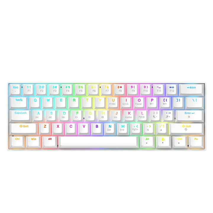 Factory Rechargeable Tri-mode 61 Keys Mechanical Colored Games ...