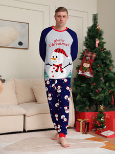 Estilo ocidental Natal Família Pijama Terno Conjunto Pijama Respirável Secagem Rápida - Product Image 2