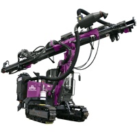 Foreuse minière à changement automatique de tige, forte force d'alimentation 20KN, foreuse DTH sur chenilles