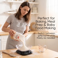 Balance de cuisine LCD 6x2,5 cm avec bol, capacité maximale 5 kg, mode tare, pour ingrédients liquides et pâtisserie à domicile