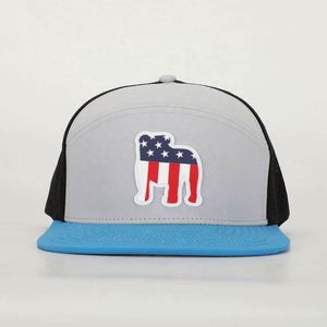 BSCI Wholesale Custom 6 Panel Sport <b>Flat</b> Brim Performance Unisex <b>Hat</b> High Quality Rubber Patch Logo Polyester Hip Hop Fashion - Product Image 2