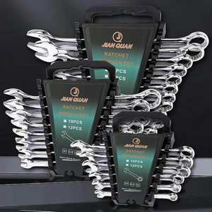 OEM ODM CRV Manual Single Ended Open End Flat <strong>Spanner</strong> Wrench <strong>Set</strong> 8mm to 32mm Metric Size Chrome Finish for DIY Packed in Box - Product Image 4