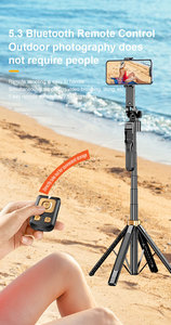 CL11P الأكثر مبيعًا TikTok مثبت الهاتف المحمول القابل للطي من الفولاذ المقاوم للصدأ مع خاصية تتبع الوجه و Quadripod عصا السيلفي - Product Image 4