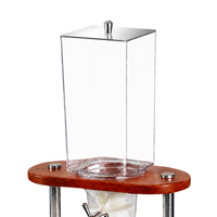 Distributeur de nourriture et de bonbons en plastique 3,5 L pour hôtel et restaurant, distributeur de céréales en bois pour noix, grains de café