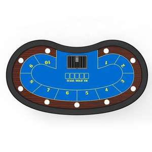 Table de <span class=keywords><strong>poker</strong></span> professionnelle ovale YH 96 pouces pour tournois européens, avec pieds pliables, plateau de croupier pour Texas Hold'em et Blackjack - Product Image 4