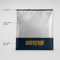 Sacs en papier écologiques de luxe colorés pour l'emballage de vêtements, résistants à l'humidité et à l'eau, à soufflet souple, avec fermeture auto-adhésive