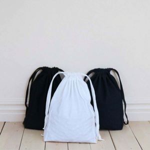 Eco Friendly Twill Muslin Drawstring Suppliers Bags <b>White</b> Packaging Dust <b>Set</b> Pouch 100% Cotton Screen Printing Gift Packaging - Product Image 2