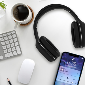 Auriculares inalámbricos supraaurales Forever Bth 505 negros con cancelación de ruido para música y llamadas - Product Image 4