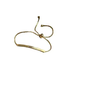 Ladies Trendy Stainless Steel and 18K Gold-Plated Pull Bracelet for Wedding Occasions and Mold Making Samples as Gifts