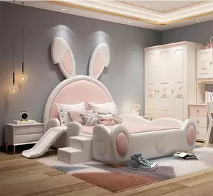 热卖2023粉色女孩最喜欢的设计儿童床