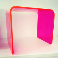 Table en acrylique transparente personnalisée, couleur, mobilier, décoration de bureau, décoration de la maison, café, forme en U