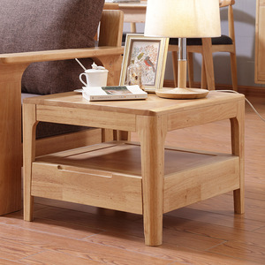 Nordic Solid Wood <b>Coffee</b> <b>Table</b> With Storage Natural Wood Color For Living Room Small Apartment Homestay - Product Image 3