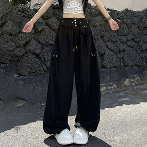 <span class=keywords><strong>Pantalones</strong></span> de Baile Urbano <span class=keywords><strong>para</strong></span> Niña, Estilo Hip Hop, Jazz, Corte Holgado, Pierna Ancha, Transpirables, Ecológicos, Casuales, de Verano, Talla XL - Product Image 3