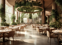 Ensemble de table à manger de luxe moderne pour 4, 6 ou 8 personnes, structure en bois massif, mobilier de restaurant pour hôtel