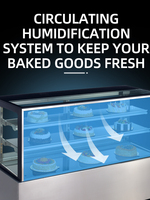 Vitrine réfrigérée pour gâteaux DUKERS, modèle sur pied, acier inoxydable, verre trempé, 3 étagères, multi-plateaux, dégivrage automatique 2