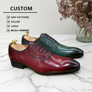 รองเท้าหนังแท้สไตล์วินเทจหรูหราสำหรับผู้ชาย รองเท้าออกซ์ฟอร์ดแบบทางการ กันลื่น เหมาะสำหรับใส่ทำงานและโอกาสทางการ - Product Image 1