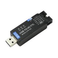 Módulo de comunicación USB a IC2 IIC/TTL, puerto serie UART 2 en 1, CH341G, programador de flash para puerto serie con 2 cables DuPont de 4 pines