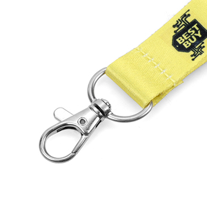 2025 Nhà Máy Tùy Chỉnh Màu Đen Logo Vàng Truyền Nhiệt In Polyester Dây Buộc Với Tôm Hùm Móc, Nhựa Khóa - Product Image 6