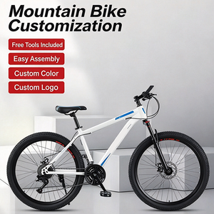 Vélo de montagne pour adultes personnalisé, 24 pouces, 26 pouces, frein à disque double, vélo tout-terrain, cadre en acier carbone, cadre rigide, capacité de charge de 120 kg - Product Image 2